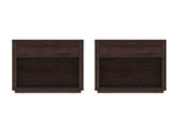 Evelyn 32" Nightstand 2.0 in Brown (set of 2) by Manhattan Comfort at Eve Furniture