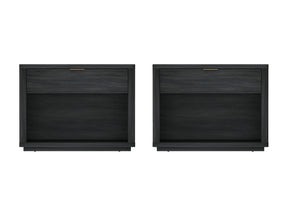Evelyn 32" Nightstand 2.0 in Charcoal Grey (set of 2) by Manhattan Comfort at Eve Furniture