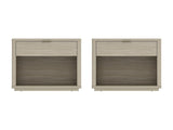 Evelyn 32" Nightstand 2.0 in Natural (set of 2) by Manhattan Comfort at Eve Furniture