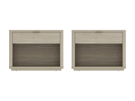 Evelyn 32" Nightstand 2.0 in Natural (set of 2) by Manhattan Comfort at Eve Furniture