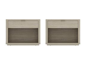 Evelyn 32" Nightstand 2.0 in Natural (set of 2) by Manhattan Comfort at Eve Furniture