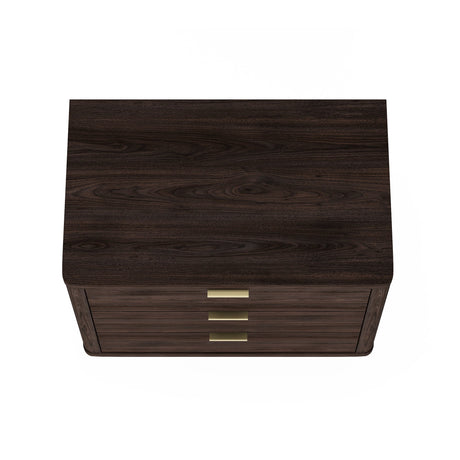 Evelyn 32" Nightstand 4.0 in Brown by Manhattan Comfort at Eve Furniture