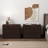 Evelyn 32" Nightstand 4.0 in Brown (set of 2) by Manhattan Comfort at Eve Furniture