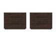 Evelyn 32" Nightstand 4.0 in Brown (set of 2) by Manhattan Comfort at Eve Furniture