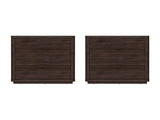Evelyn 32" Nightstand 4.0 in Brown (set of 2) by Manhattan Comfort at Eve Furniture