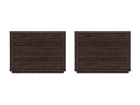 Evelyn 32" Nightstand 4.0 in Brown (set of 2) by Manhattan Comfort at Eve Furniture