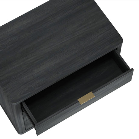 Evelyn 32" Nightstand 4.0 in Charcoal Grey by Manhattan Comfort at Eve Furniture