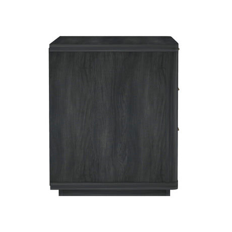 Evelyn 32" Nightstand 4.0 in Charcoal Grey by Manhattan Comfort at Eve Furniture