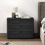 Evelyn 32" Nightstand 4.0 in Charcoal Grey by Manhattan Comfort at Eve Furniture