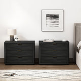 Evelyn 32" Nightstand 4.0 in Charcoal Grey (set of 2) by Manhattan Comfort at Eve Furniture