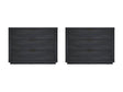 Evelyn 32" Nightstand 4.0 in Charcoal Grey (set of 2) by Manhattan Comfort at Eve Furniture