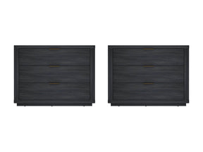 Evelyn 32" Nightstand 4.0 in Charcoal Grey (set of 2) by Manhattan Comfort at Eve Furniture