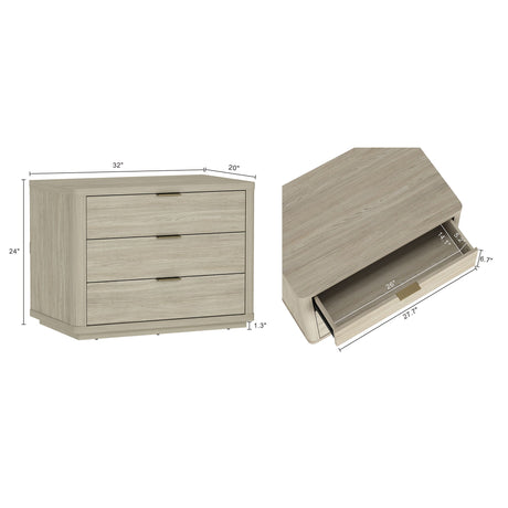 Evelyn 32" Nightstand 4.0 in Natural by Manhattan Comfort at Eve Furniture