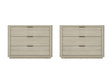 Evelyn 32" Nightstand 4.0 in Natural (set of 2) by Manhattan Comfort at Eve Furniture