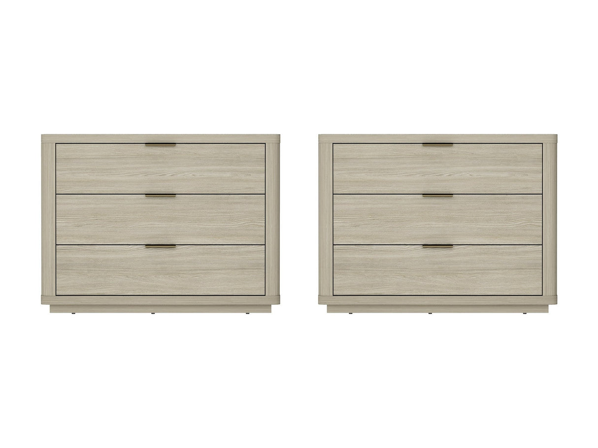 Evelyn 32" Nightstand 4.0 in Natural (set of 2) by Manhattan Comfort at Eve Furniture