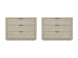 Evelyn 32" Nightstand 4.0 in Natural (set of 2) by Manhattan Comfort at Eve Furniture