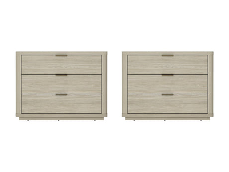 Evelyn 32" Nightstand 4.0 in Natural (set of 2) by Manhattan Comfort at Eve Furniture
