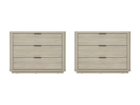 Evelyn 32" Nightstand 4.0 in Natural (set of 2) by Manhattan Comfort at Eve Furniture