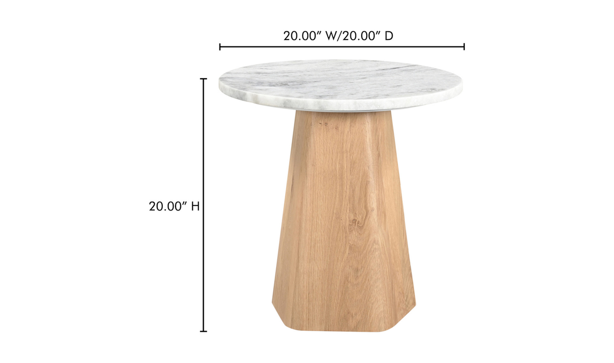 Evelyn Accent Table Ashen Grey Matrix Marble by Moe's Home at Eve Furniture