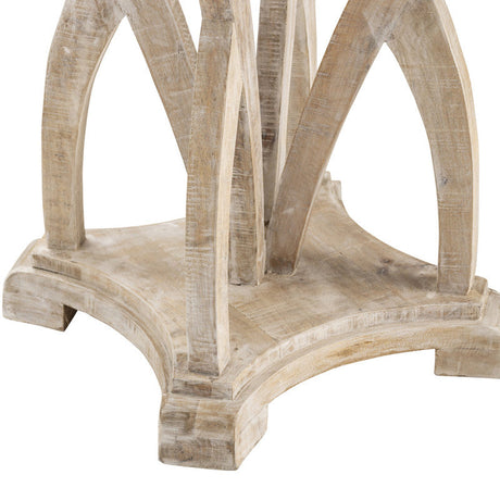 Evelyn Brown/White Accent Table by Crestview at Eve Furniture