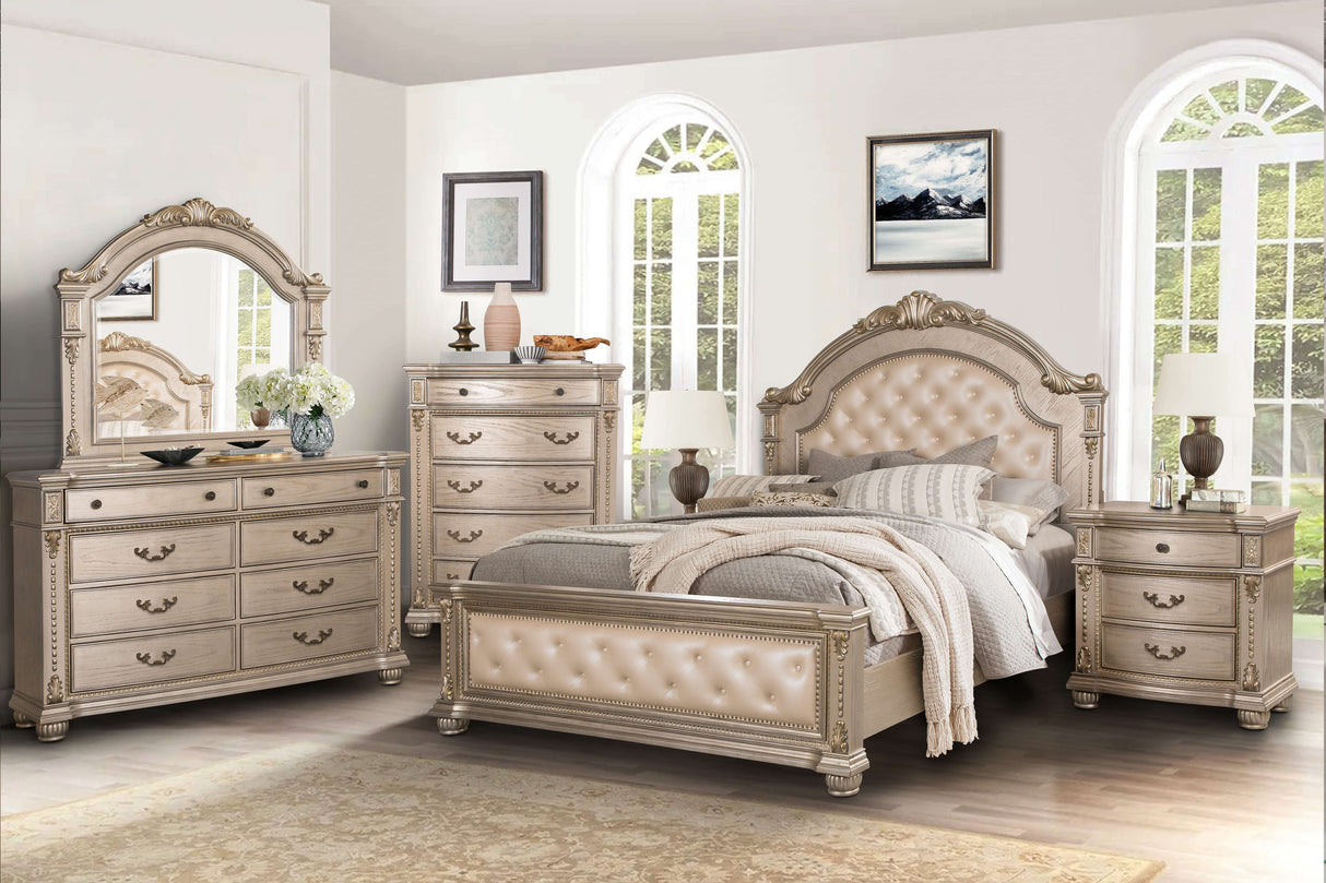 Evelyn Champagne Bedroom Set by Cosmos Furniture at Eve Furniture