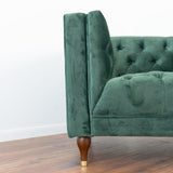 Evelyn Dark Green Velvet Lounge Chair by Ashcroft Furniture at Eve Furniture