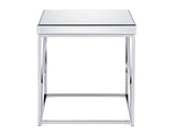 Evelyn End Table, Chrome by Steve Silver at Eve Furniture