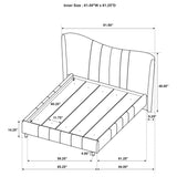 Evelyn Ivory Upholstered Queen Panel Platform Bed by Coaster at Eve Furniture