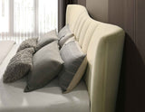 Evelyn Ivory Upholstered Queen Panel Platform Bed by Coaster at Eve Furniture