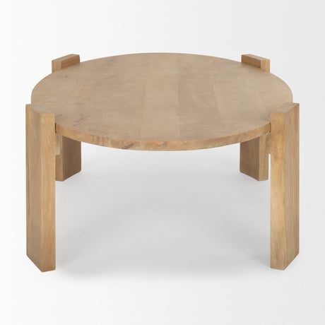 Evelyn Light Brown Oblong Coffee Table by Mercana at Eve Furniture