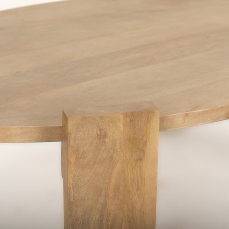 Evelyn Light Brown Oblong Coffee Table by Mercana at Eve Furniture