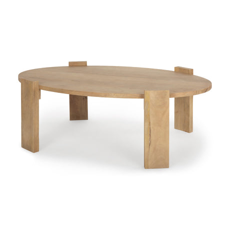 Evelyn Light Brown Oblong Coffee Table by Mercana at Eve Furniture