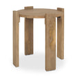 Evelyn Light Brown Round End/Side Table by Mercana at Eve Furniture