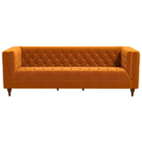 Houston Burnt Orange Velvet Luxury Chesterfield Sofa