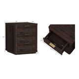 Evelyn Nightstand in Brown (set of 2) by Manhattan Comfort at Eve Furniture