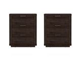 Evelyn Nightstand in Brown (set of 2) by Manhattan Comfort at Eve Furniture