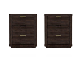 Evelyn Nightstand in Brown (set of 2) by Manhattan Comfort at Eve Furniture