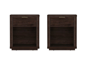 Evelyn Nightstand in Brown (set of 2) by Manhattan Comfort at Eve Furniture