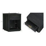 Evelyn Nightstand in Charcoal Grey by Manhattan Comfort at Eve Furniture