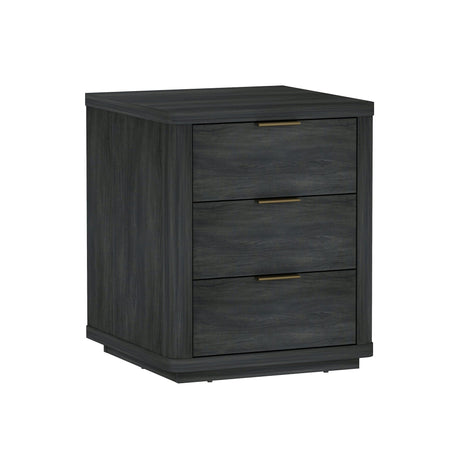 Evelyn Nightstand in Charcoal Grey by Manhattan Comfort at Eve Furniture