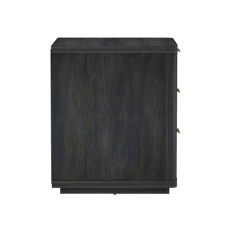 Evelyn Nightstand in Charcoal Grey by Manhattan Comfort at Eve Furniture