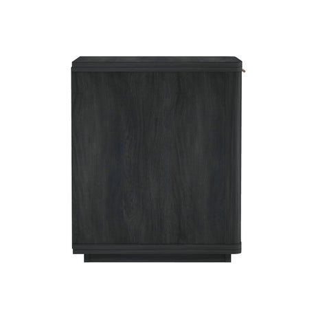 Evelyn Nightstand in Charcoal Grey by Manhattan Comfort at Eve Furniture