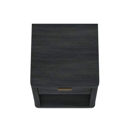 Evelyn Nightstand in Charcoal Grey by Manhattan Comfort at Eve Furniture