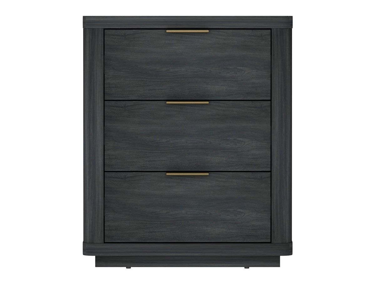 Evelyn Nightstand in Charcoal Grey by Manhattan Comfort at Eve Furniture