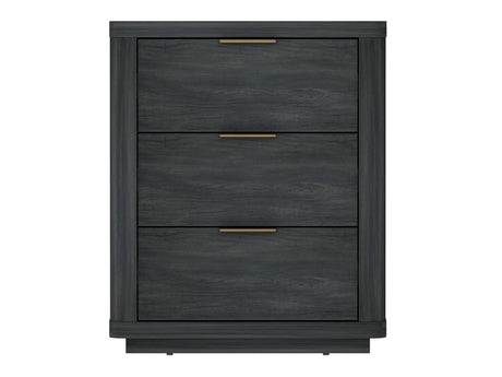 Evelyn Nightstand in Charcoal Grey by Manhattan Comfort at Eve Furniture