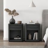 Evelyn Nightstand in Charcoal Grey (set of 2) by Manhattan Comfort at Eve Furniture
