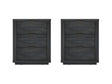 Evelyn Nightstand in Charcoal Grey (set of 2) by Manhattan Comfort at Eve Furniture