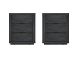 Evelyn Nightstand in Charcoal Grey (set of 2) by Manhattan Comfort at Eve Furniture