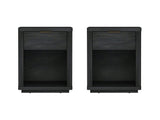 Evelyn Nightstand in Charcoal Grey (set of 2) by Manhattan Comfort at Eve Furniture