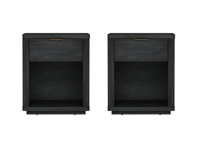 Evelyn Nightstand in Charcoal Grey (set of 2) by Manhattan Comfort at Eve Furniture